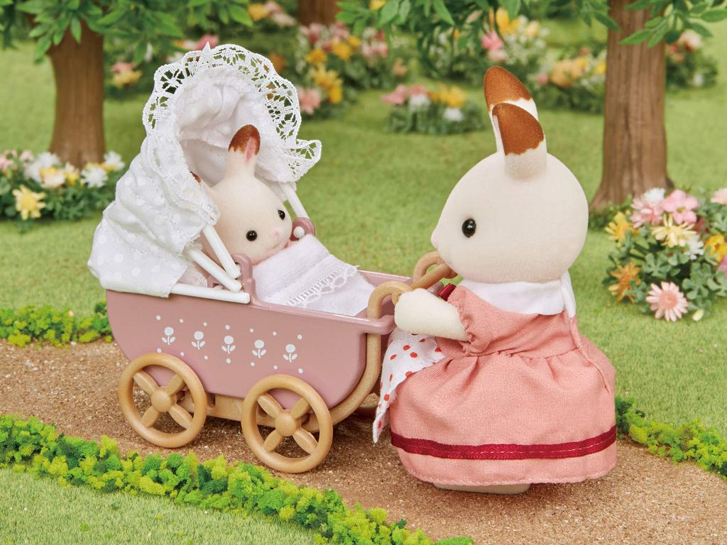 Sylvanian Families Nábytek Kočárek ST Značka Věk 3 a Hračka Sylvanian Epoch [Dětská sada] Ka-205 Certifikováno, Nahoru, Domeček pro panenky, Rodiny,