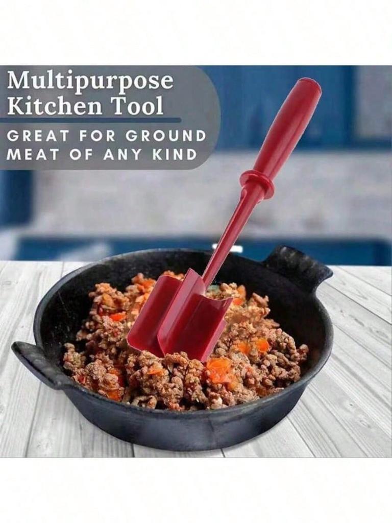 3-In-1 Plastic Mixing Stick – Handheld Kitchen Tool For Blending Ground Meat, Folding Batter, Mixing Salads, Dough And Salsa