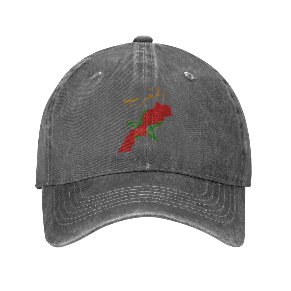 Morocco Moroccan Pride Flag Map Arabic Casual Baseball Cap Trucker Hat Breathable Kpop Hip Hop Hats FeUnisex Unisex Baseball Caps