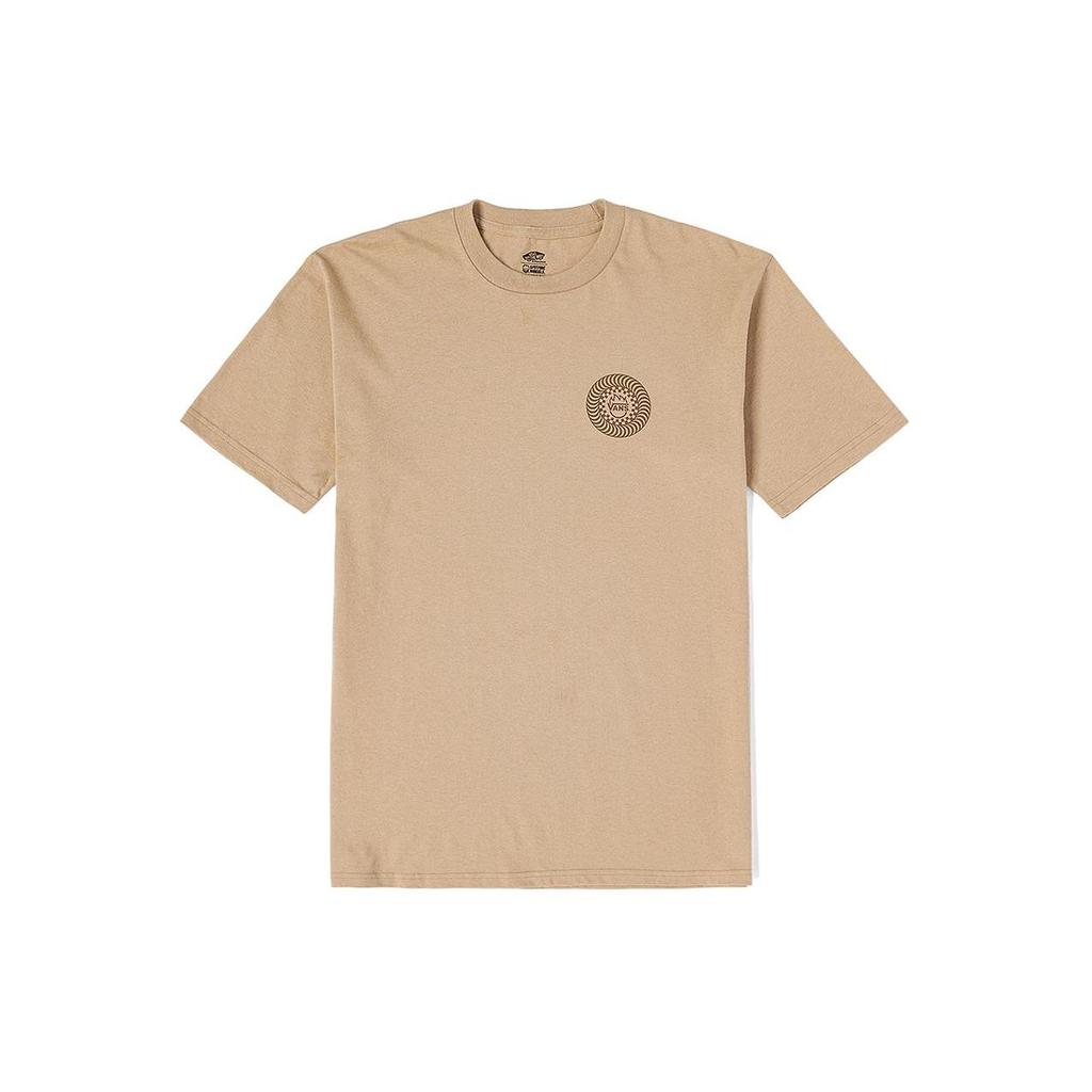 Vans X Spitfire Logo Print Casual Crew Neck Short Sleeve T-Shirt Unisex Tops Brown VN000GEB4MG