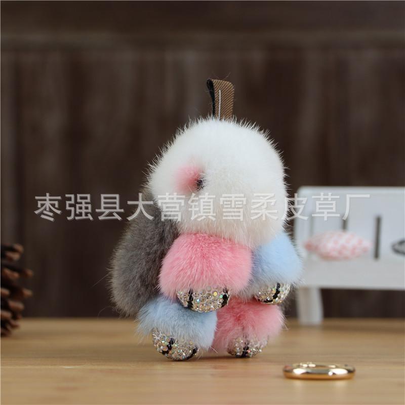 Mink Hair Bunny Mini Cute Fur Cute Rabbit Plush Jewelry Bag Keychain Pendant Mobile Phone Pendant