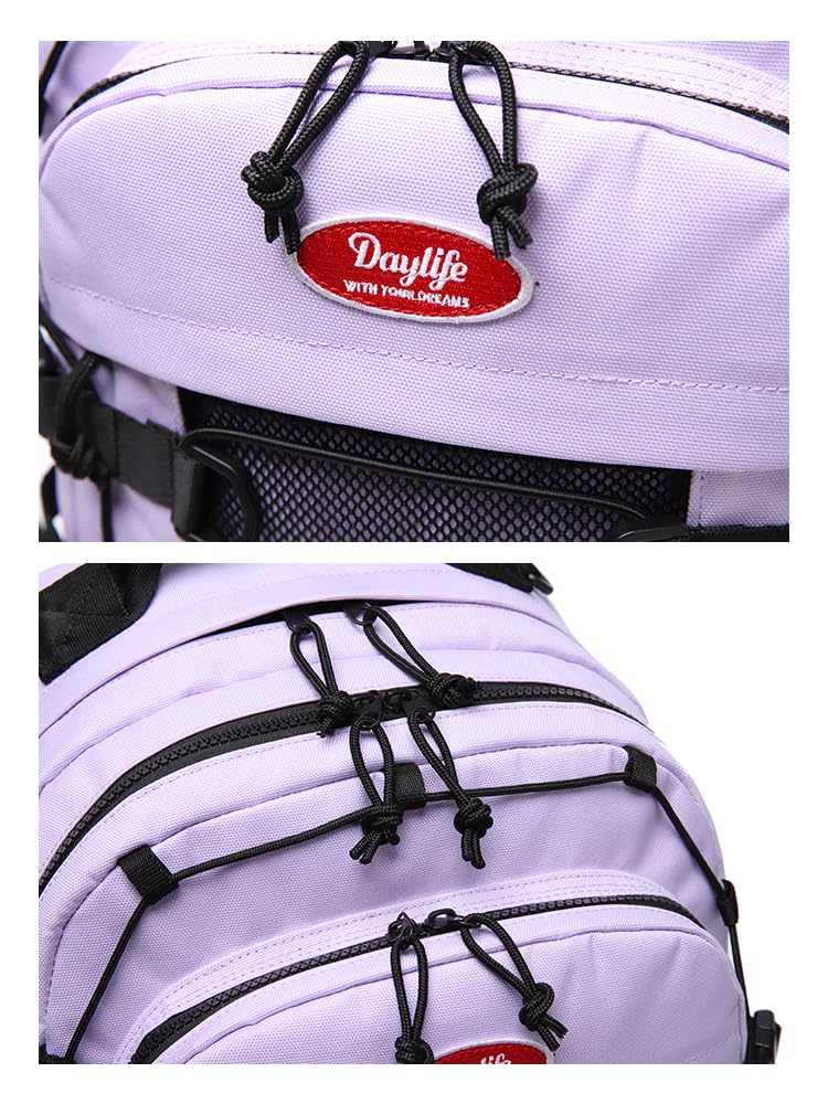 Daily Life Double String Backpack (PURPLE)