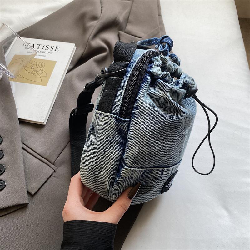 Mobile Phone Bag Women's Crossbody Bag Denim Shoulder Bag Vertical Coin Purse