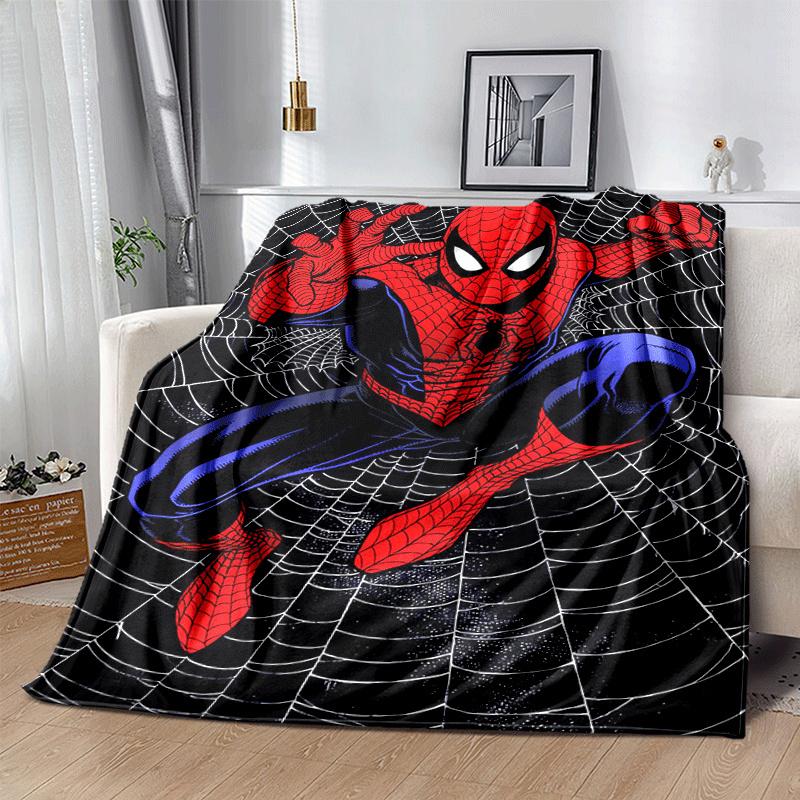 1pc Spider-Man Printing Blanket - Soft, All-Season Throw for Office Blanket,  | Personalized Gift with Adorable Cartoon Design