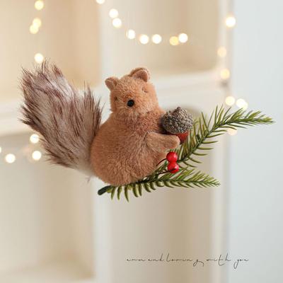 Eichhörnchen Statue Weihnachtsbaum Dekoration Niedlich Neuheit Tier Skulptur Eichhörnchen