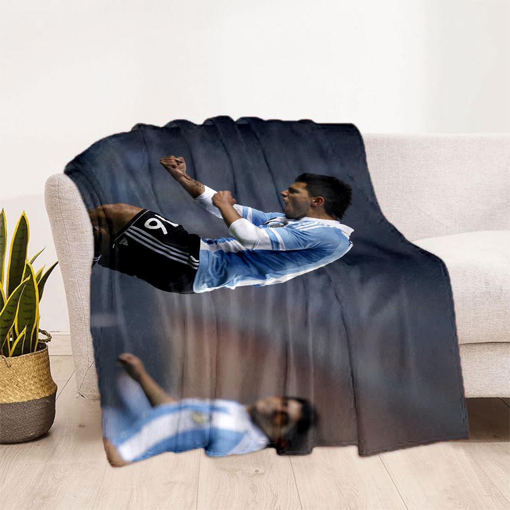 Manchester City Player Action Blanket Soft & Cozy Suitable for Seaside Office Chair Bed Four Seasons Universal Modern