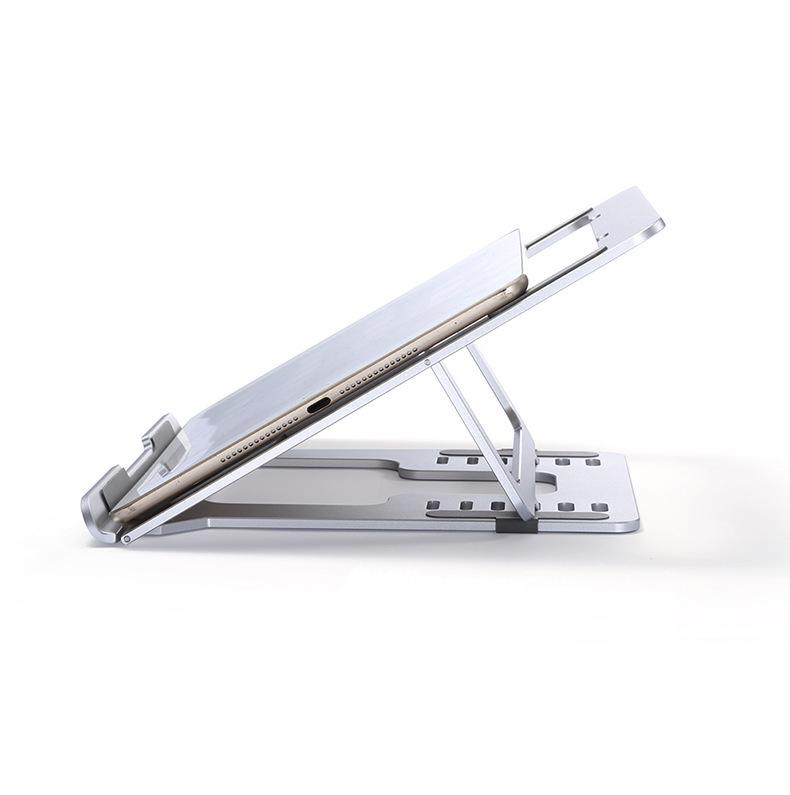 Six-Speed Aluminum Laptop Stand: Folding, Stable Desktop Riser