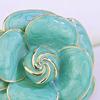 Scarf Button Camellia Shape Alloy Brooch with Glossy Glaze Sweaters Collars Hats Bags Coats Scarves Badge Outfit Accessory
