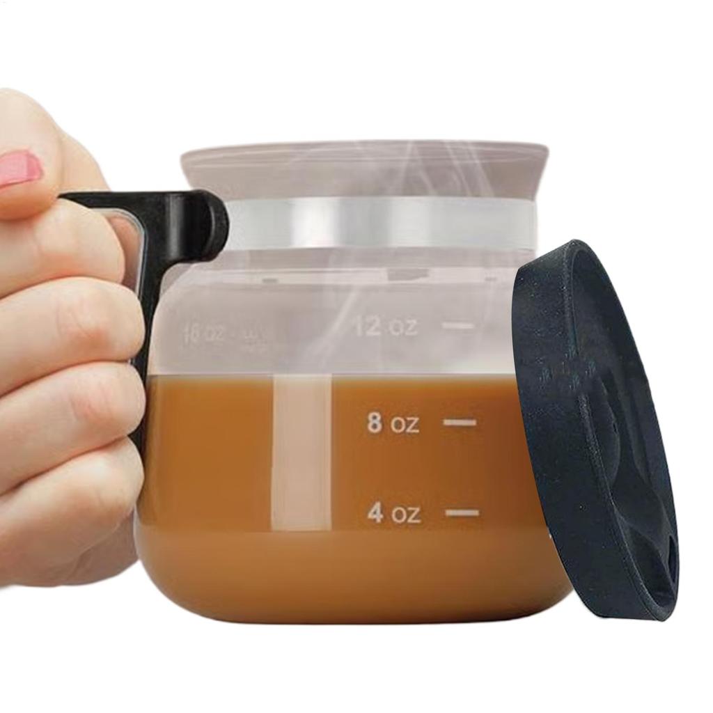 Clear Coffee Mug 16oz Glass Coffee Mug Tea Cup Pot Drinking Cups with Lid for Hot Cold Beverage Milk Latte Cappuccino Water