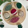 Flocking Christmas Tree Ornament Plastic Painted Ball New Year Christmas Decorations Gifts Boxes DIY Crafts Xmas Tree Hanging