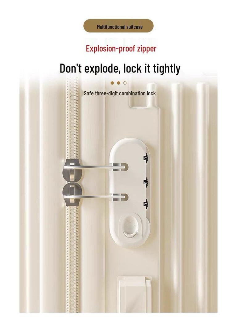 Sturdy Multifunctional Student Trolley Suitcase with Universal Wheel and Large Capacity