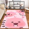 Cute Pink Cartoon Bear Pattern Rug Non-slip rug suitable for living room and bedroom sofas