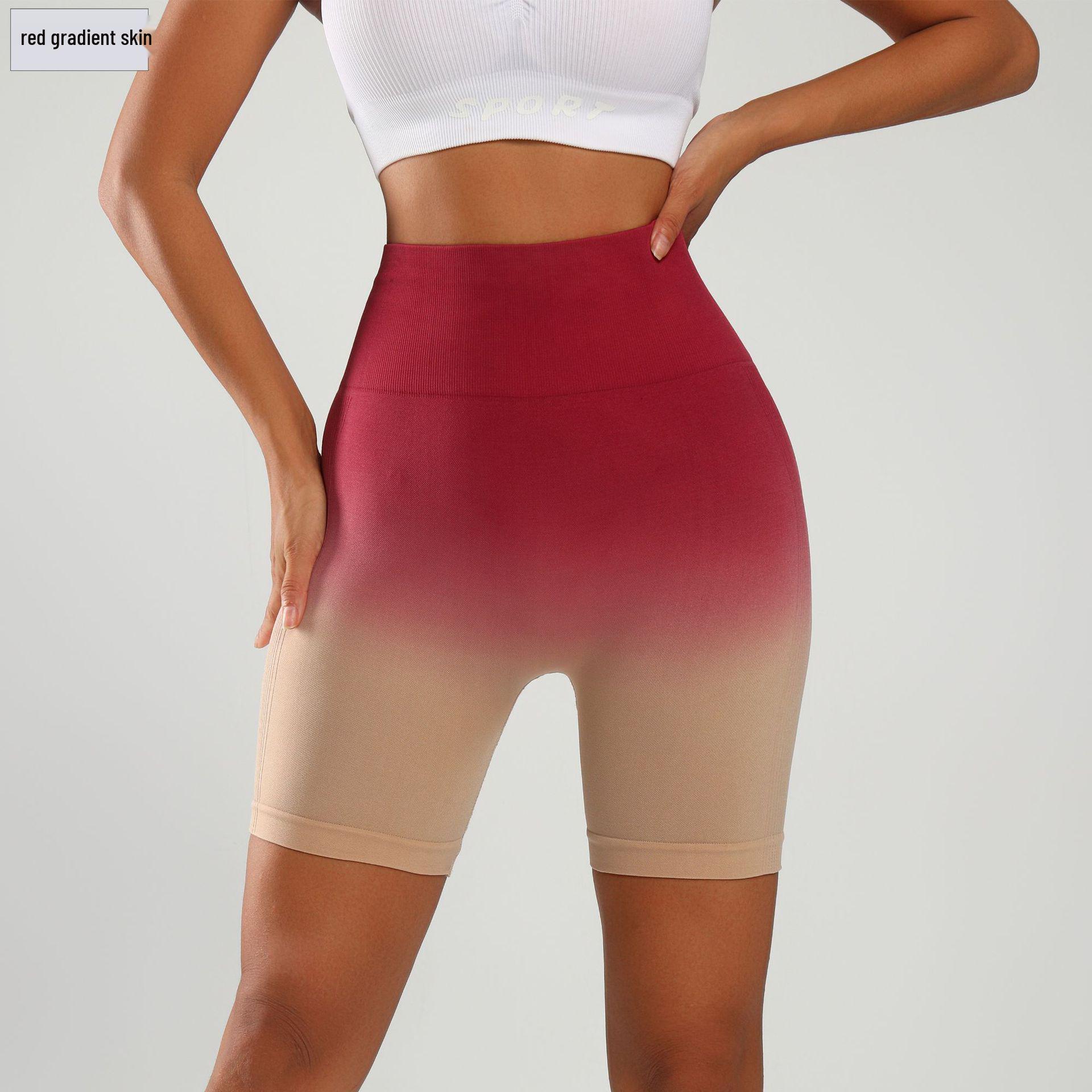 

Gradient Seamless High-Waisted Yoga Pants - Tummy Control, Quick-Dry, Peach Butt Lift, for Fitness & Cycling Medium