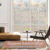 Glass Privacy Film Rainbow Window Clings 3D Decorative Window Vinyl Stained Glass Window Decals Static Cling Window Sticker