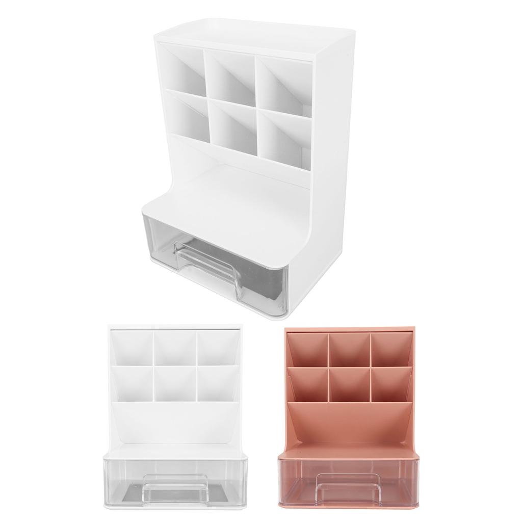 Schräger Stifteorganizer für Studenten mit Schublade, große Kapazität, abgerundete Ecken, Schreibtisch-Schreibwaren-Organi