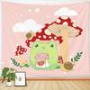 Cute Frog Tapestry Mushroom Tapestries Cartoon Animal Wall Hanging Tapestry for Girl Teen Funny Bedroom Living Room Dorm Decor