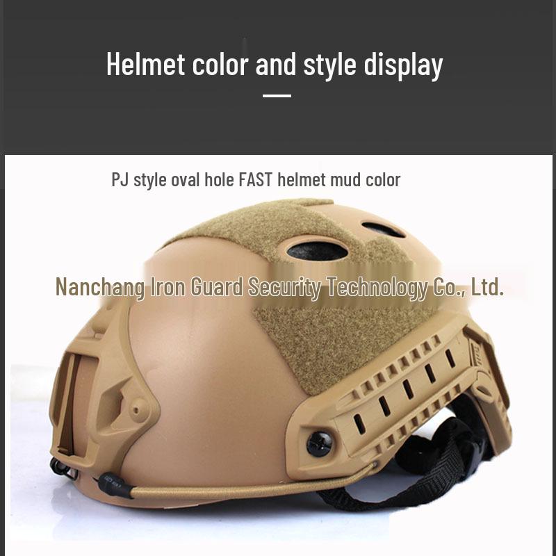 Tactical Military FAST Helmet - Simple Game CS Rail, Oval No-Hole Design for Outdoor Use