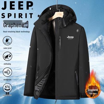 JEEP SPIRIT Men's Hooded Padded Outdoor Jacket