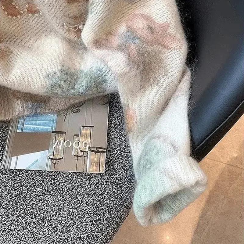 Pullover für Damen Winter Baumwolle Verdickt Warmer Strick Dehnbar Langarm Oversize Jumper Pullover Tops