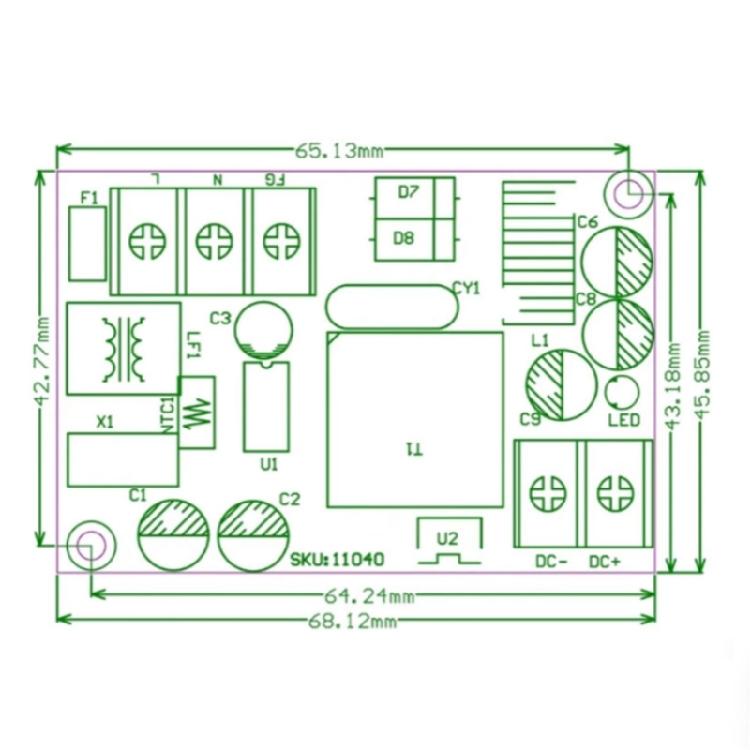 AC220V To DC5V 3A Output Power Board Stable Output Plastic Metal Housing For Consumer Electronics Power Solution