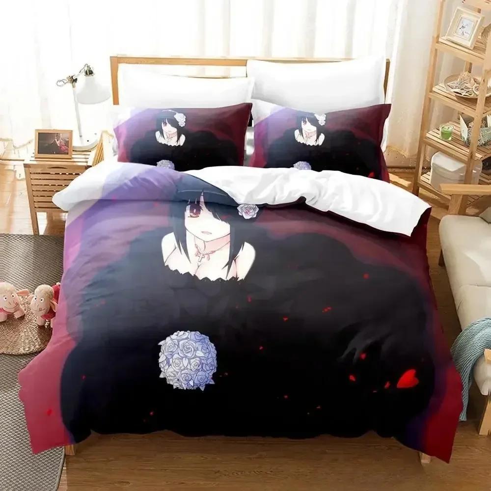 New Date A Live Tokisaki Kumi Bedding Set Single Twin Full Queen King Size Bed Set Aldult Kid Bedroom Duvet cover Sets Anime