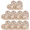 10pcs Hollow Love Hearts Shape Wooden Art Craft Decoration for Home Wedding