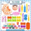 VBACALA 42-Piece Wheat Clay Set, 12 Colors, Dentist Toy Set, Includes Doctor Spatula and Mold, Clay Play Set, Play Dentist Play Toy, Christmas Gift
