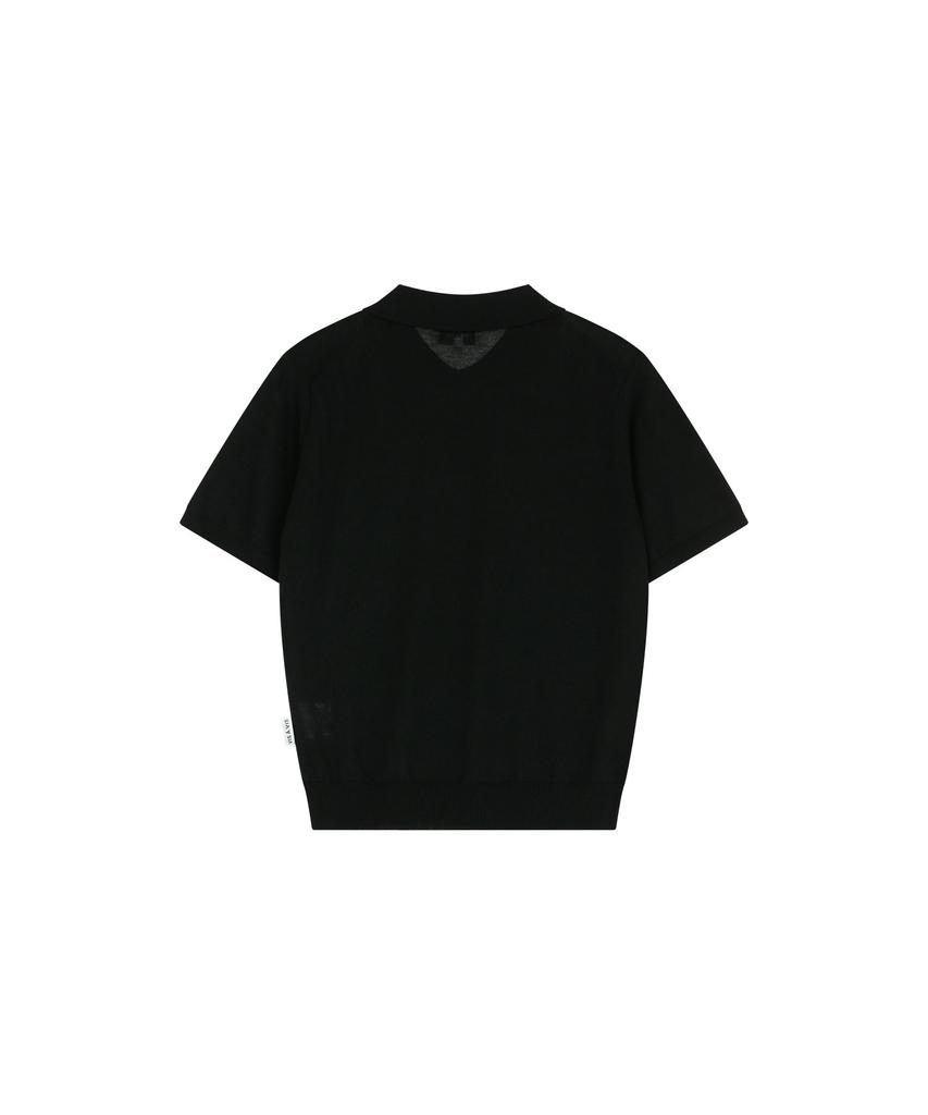 VIS A VIS C/P Polo Shirt Knit (Black)