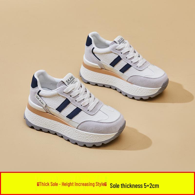 2025 Forrest Gump Women's Casual Sports Shoes: New Autumn Thick Sole, Versatile Colorblock Style for Students
