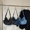 Women's Large Capacity Commuter Tote Bag Denim Shoulder Crossbody Bag