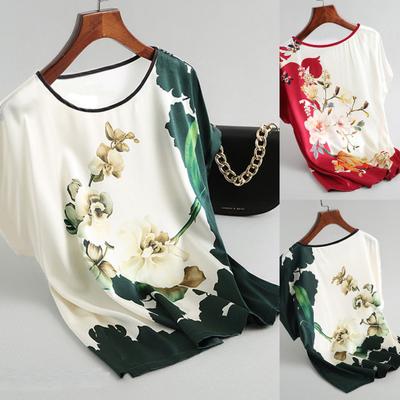 T-shirt Floral Cool Plus Size Women Elegant Floral Print T-shirt for Shopping