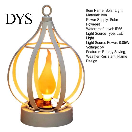 Courtyard Landscape Lighting Solar Flame Lantern, Garden Hanging Metal Outdoor Rust Proof Patio Decor Waterproof Lantern for Porch Yard Weather