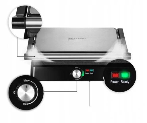 Opiekacz Toster Grill Do Kanapek Panini Rozkładany Elektryczny Mocny 2200W