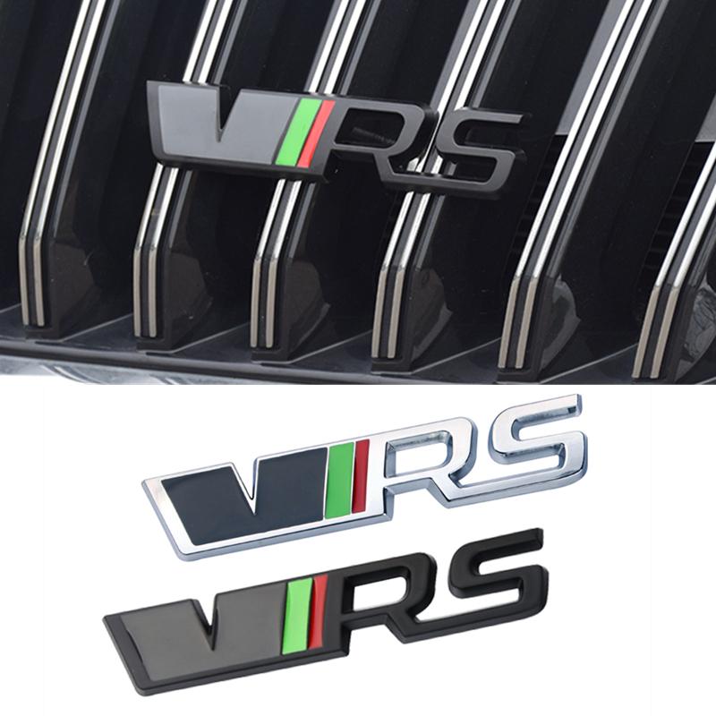 AAAJB1 1Pcs Car Badge Sticker Letters Emblem Front Grille Body Decal For Skoda Octavia Superb Rapid Kodiaq Karoq Fabia Kamiq Vision RS