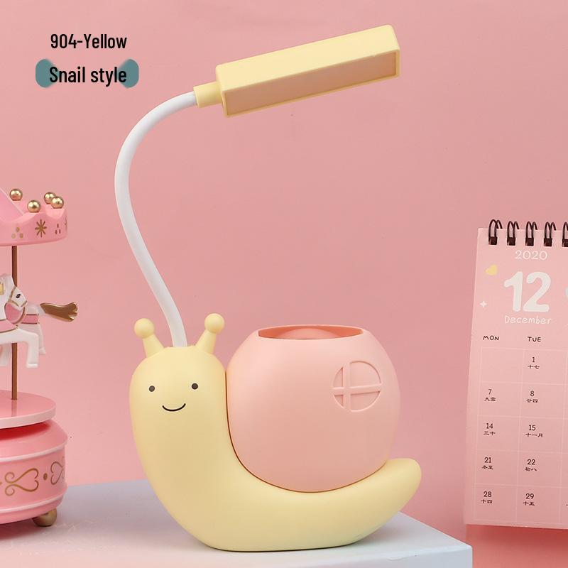Cartoon Snail USB Folding Desk Lamp - Eye Protection Study and Bedroom Night Light