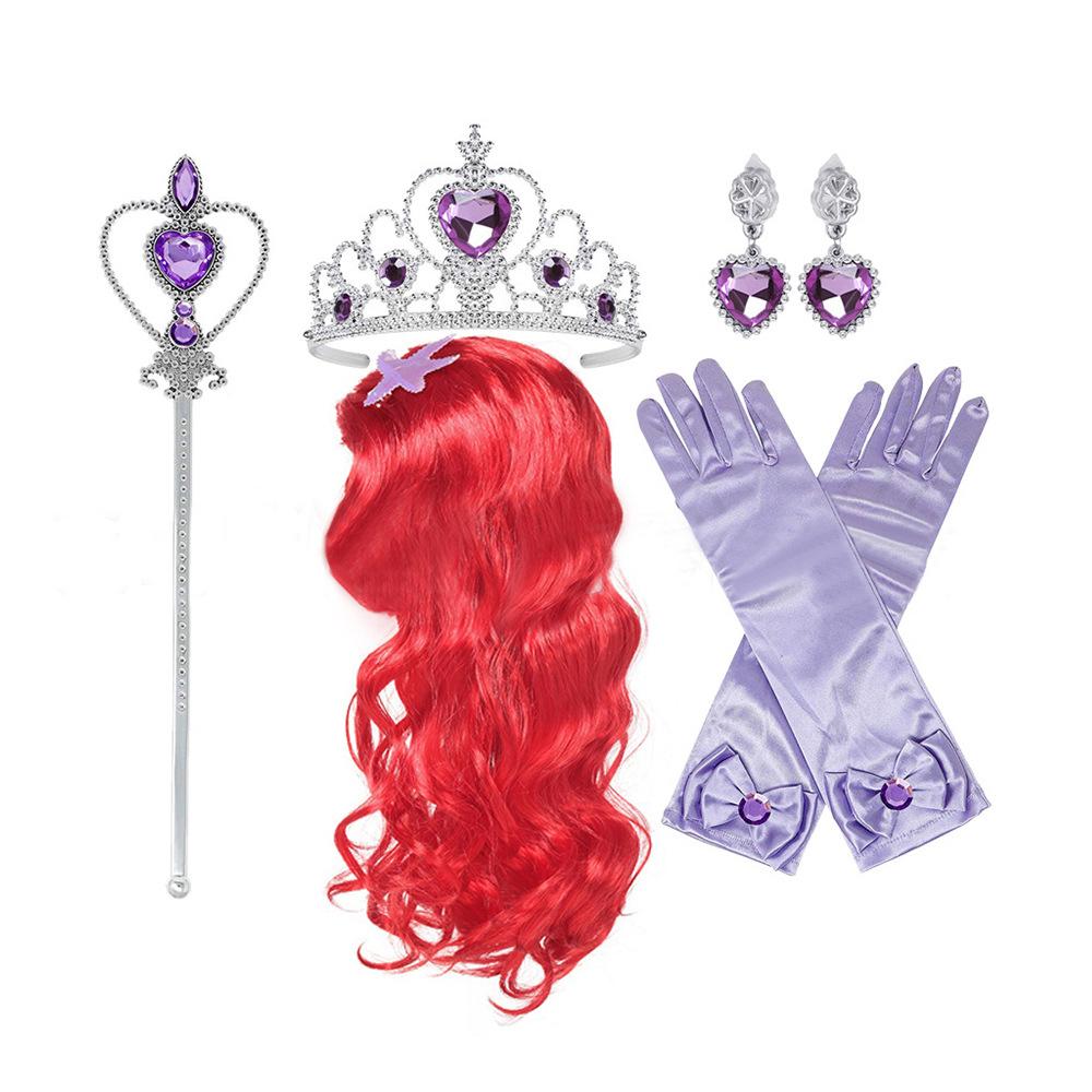 Little Mermaid Ariel Princess Costume For Girls Purple Carnival Cosplay Birthday Party Mermaids Dress Christmas Children Clothes