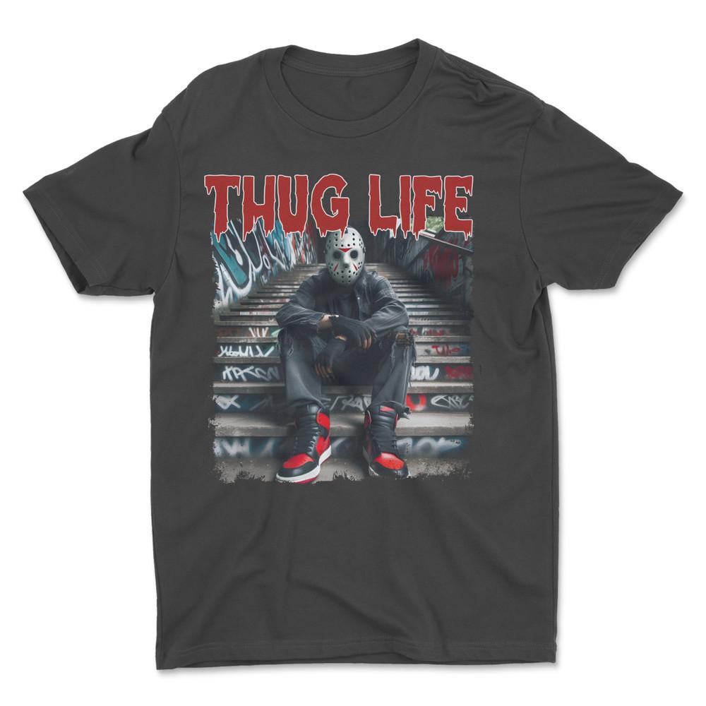 Thug Life Horror Icon Halloween T-Shirt , Horror Movie Character Shirt Unisex T-Shirt S