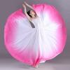 Women's Lyrical Dance Skirt Gradient Color Chiffon Long Swing Sheer Wrap Skirts for Modern Ballet Performances