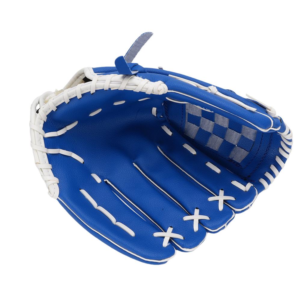 Sports Baseball Glove for Adult Youth Leather Breathable Baseball Softball Glove for Training Blue 24.1cm 9.5in