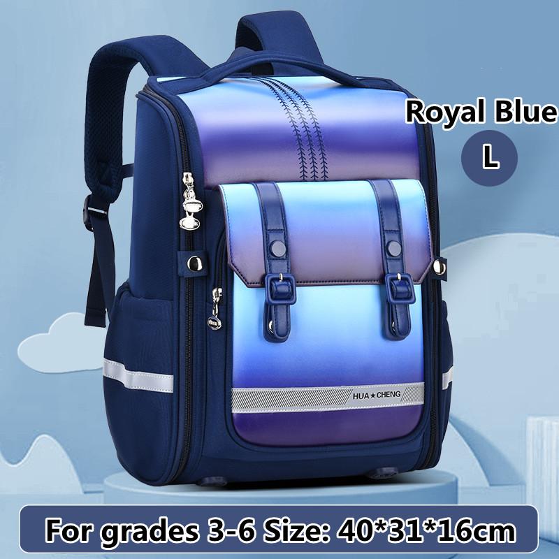 Neue Design-Gradienten-Schultasche für Grundschüler, männliche und weibliche Kinder, Rucksack der Klassen 1–6, leicht, verschleißfest, Kinderrucksäcke