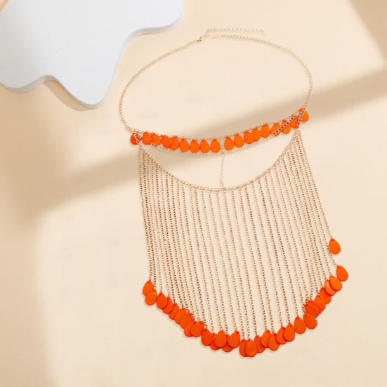 Head Chain with Adjustable Design Nightclub Bar Party Performance Metal Tassel Headdress Women Face Curtain