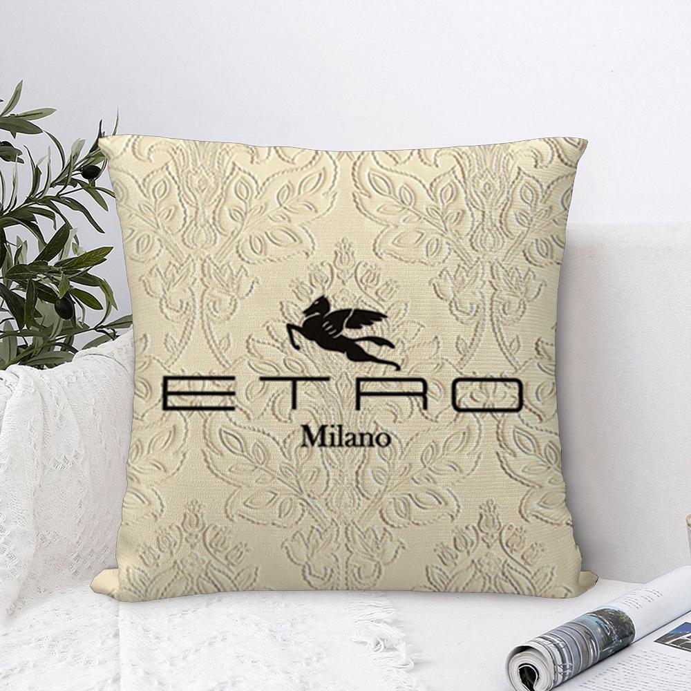 Light Luxury Fashion E-Etro-O Pillow Case Plush Fabric Soft Pillowcase Double Sided Print Sofa Cushion Cover Throw Pillow
