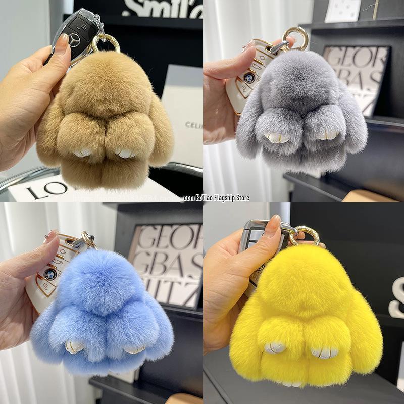 Cute Plush Bunny Keychain: Pretend Dead Rabbit Doll Pendant – Perfect Mini Gift for Students & Fans