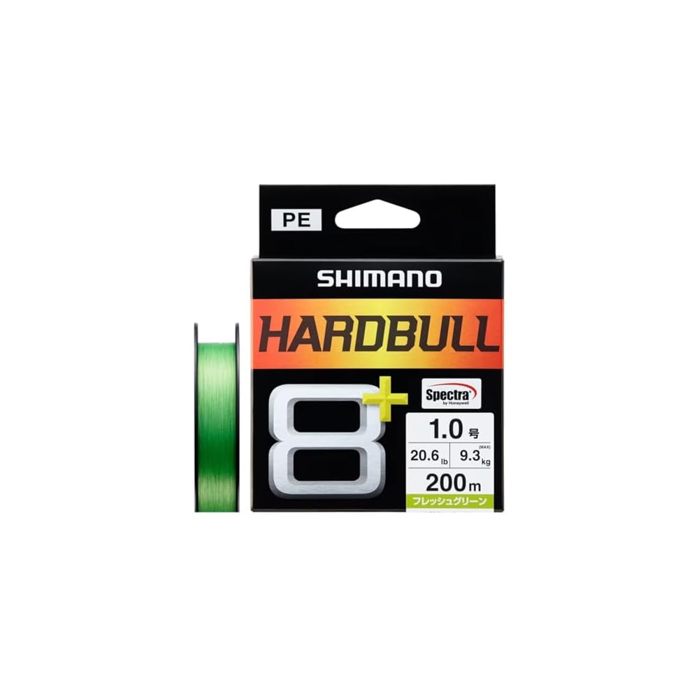 Shimano PE Line Hard Blue 8+ 200m 1.0号 (20.6lb) Fresh Green Fishing Line