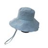 Big Brim Plaid Bucket Hat Women's Summer Travel Versatile Face Small Sunscreen Thin Hat Face Mask Sun Hat Tide