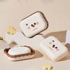 With Lids Travel Soap Box Cute Soap Holder Portable Sponge Dish  for Shower
