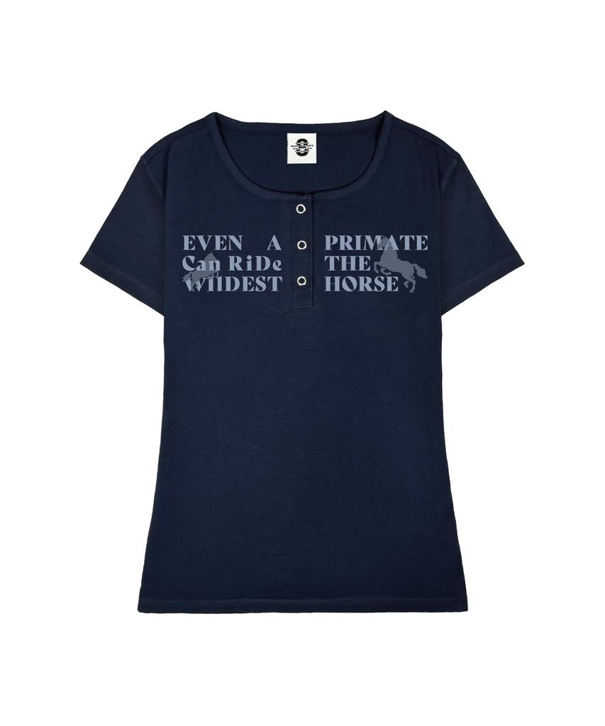 PRIMATE Hoof U-Neck Slim Fit Button T-Shirt 3 Colors