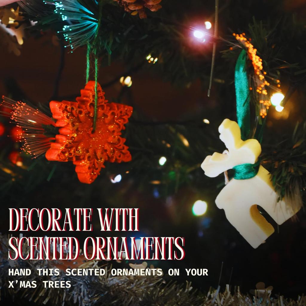 Pine Christmas Tree Scent Sticks - 20 Incense + 3 Wax Melts Ornaments