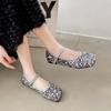 Fashion Women's Buckle Single Shoes Spring New Soft Soled High-quality Casual Shoes Lightweight Designer Sequin Bow Trendy Flat Shoes