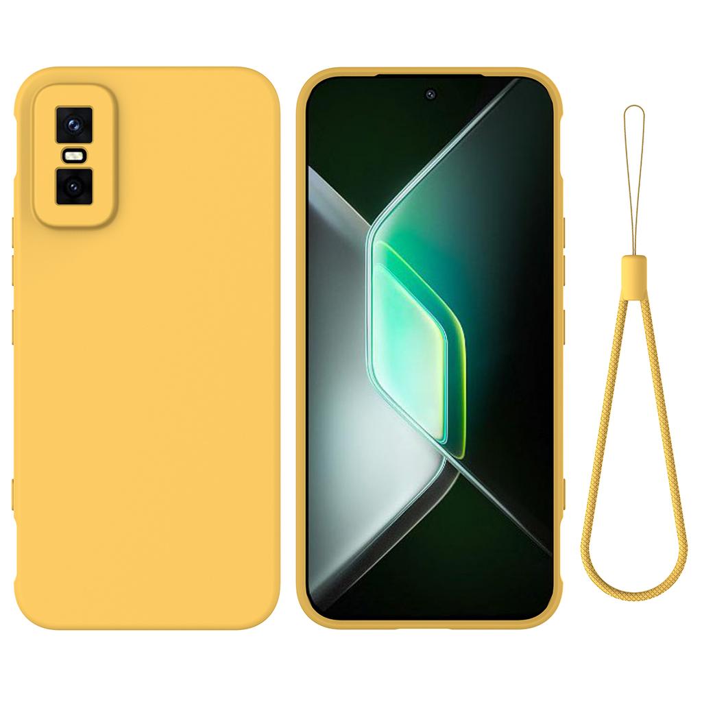 For Infinix GT 30 Pro 5G Liquid Silicone Case Phone Back Cover with Hand Strap